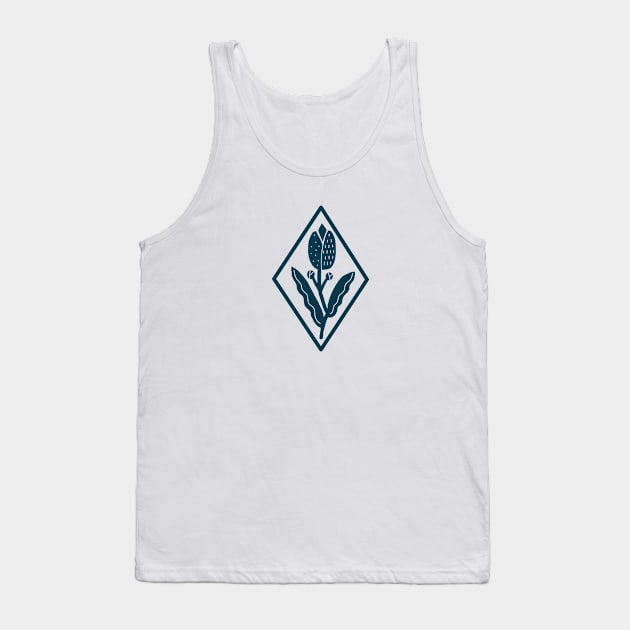 blue stylized tulip Tank Top by Pacesyte